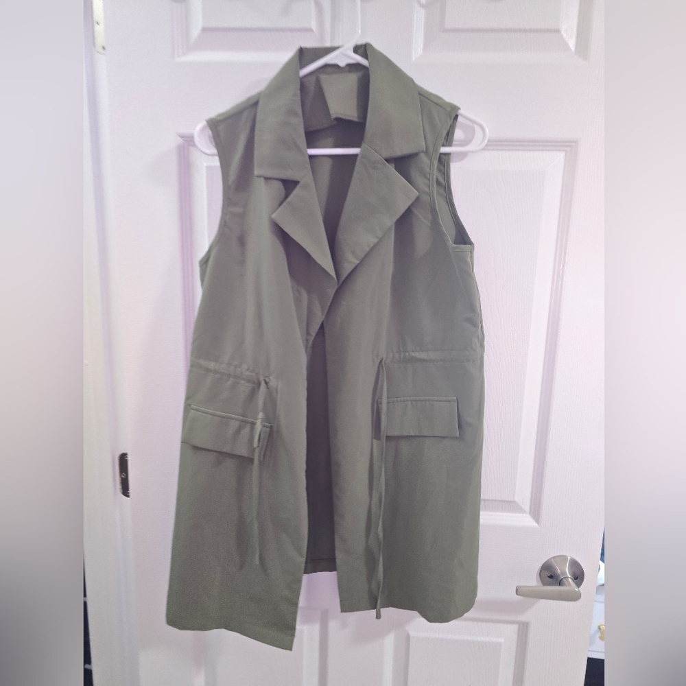 Olive Green Sleeveless Jumpsuit